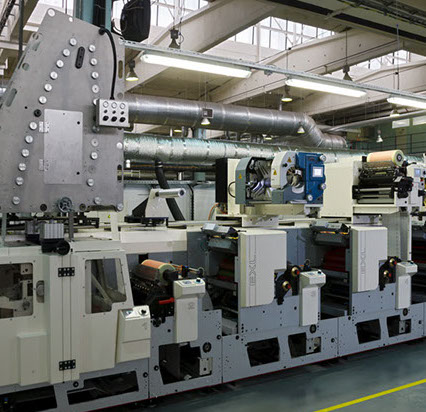 Máquinas de produção e impressão da Topflex.